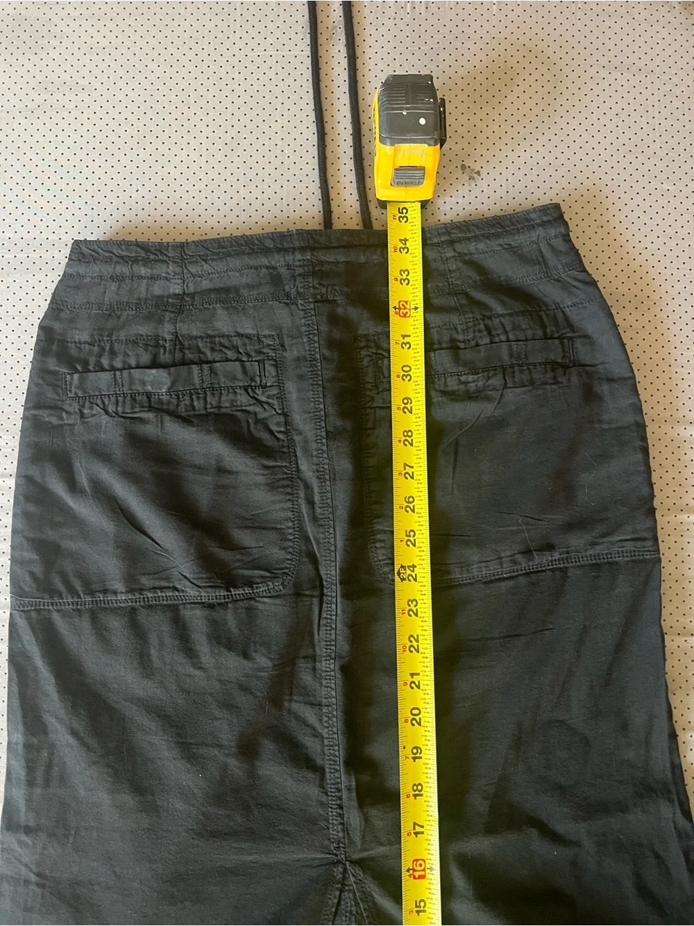 Free People Black Drawstring Maxi Skirt with Front Pockets